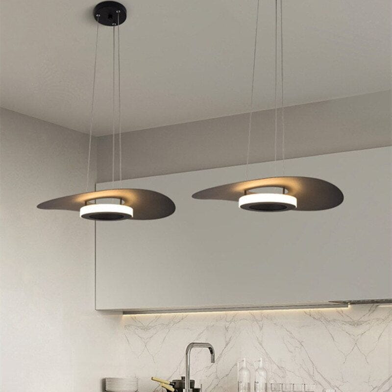 NovaLume LED Rund Aluminium Pendellampe med glasskjerm