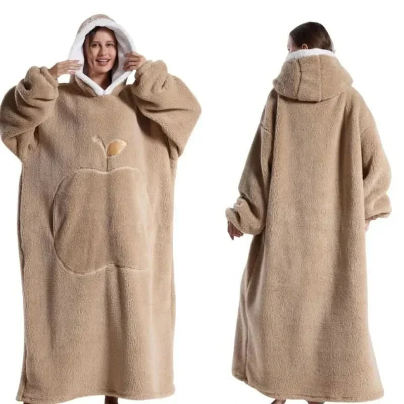 Bluza z polaru oversize z przytulnym kapturem dla maksymalnego komfortu w domu