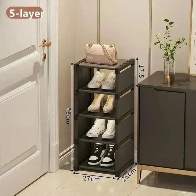 Kompaktní skládací botník do rohů a malých prostorů