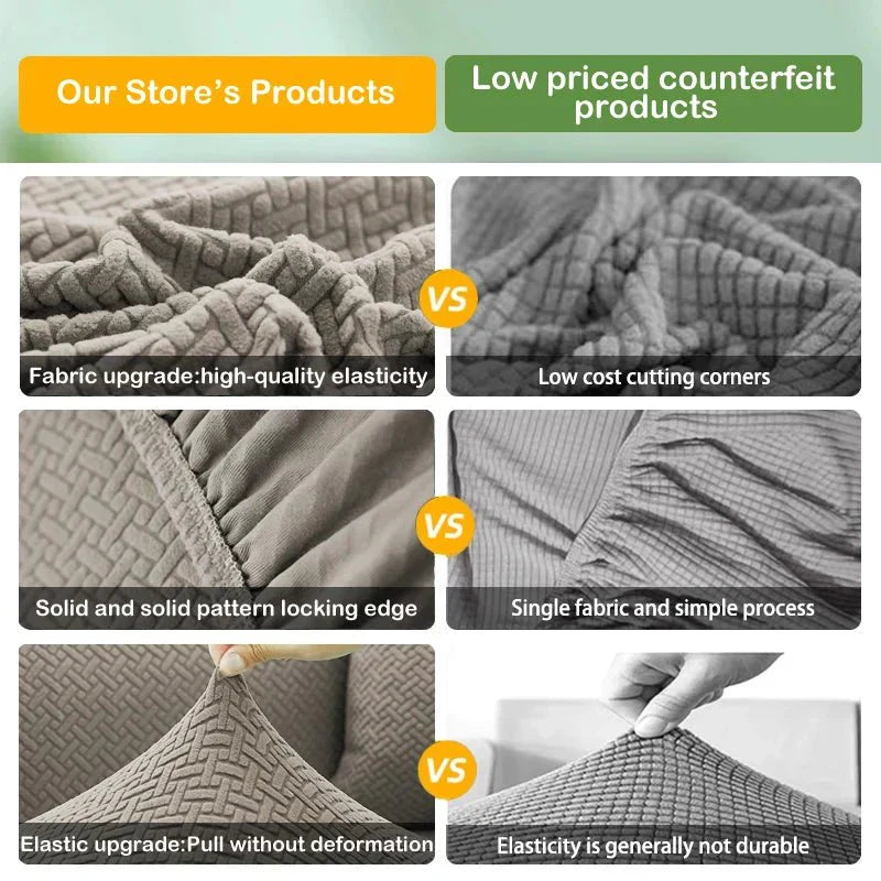 FlexiWeave Elastic Jacquard Sofa Cover Non Slip Premium Protection for Sofas