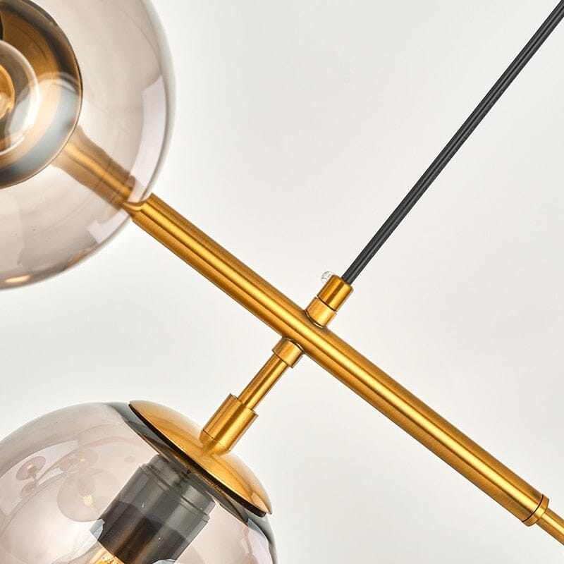 Astraeon Aluminium Glazen Kroonluchter In Gouden Of Zwarte Afwerking Voor Moderne Kamers