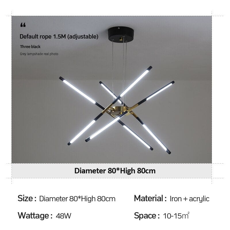 Lustre en fer angulaire Nexa Elite Éclairage