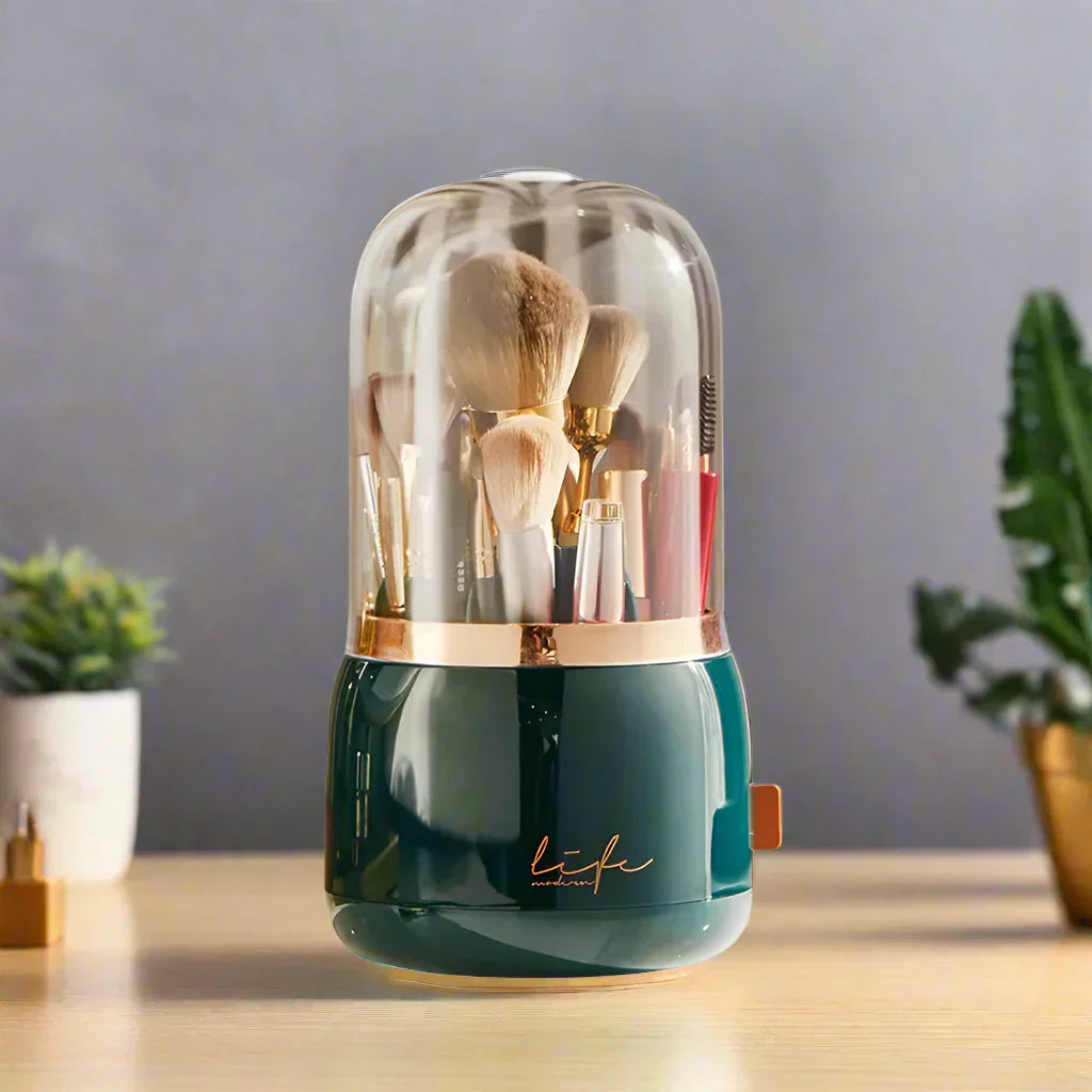LuxeGlow Makeup Organizer med skuffer og låg