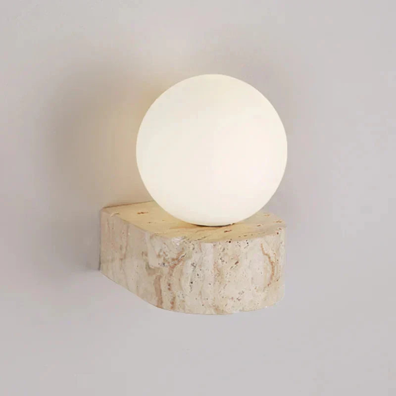 StoneLume vegglampe fra Ardentia med frostet glasskjerm og G9 LED