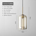 Skleněné závěsné svítidlo v severském průmyslovém stylu, moderní luxusní LED