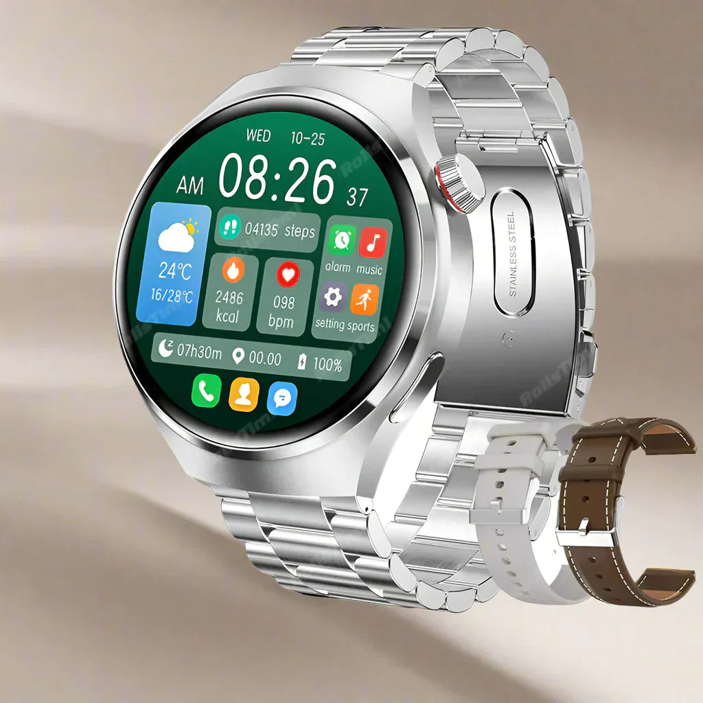 Ares Pro 2024 Smartwatch – NFC, Sundhedsovervågning, GPS og Bluetooth-opkald
