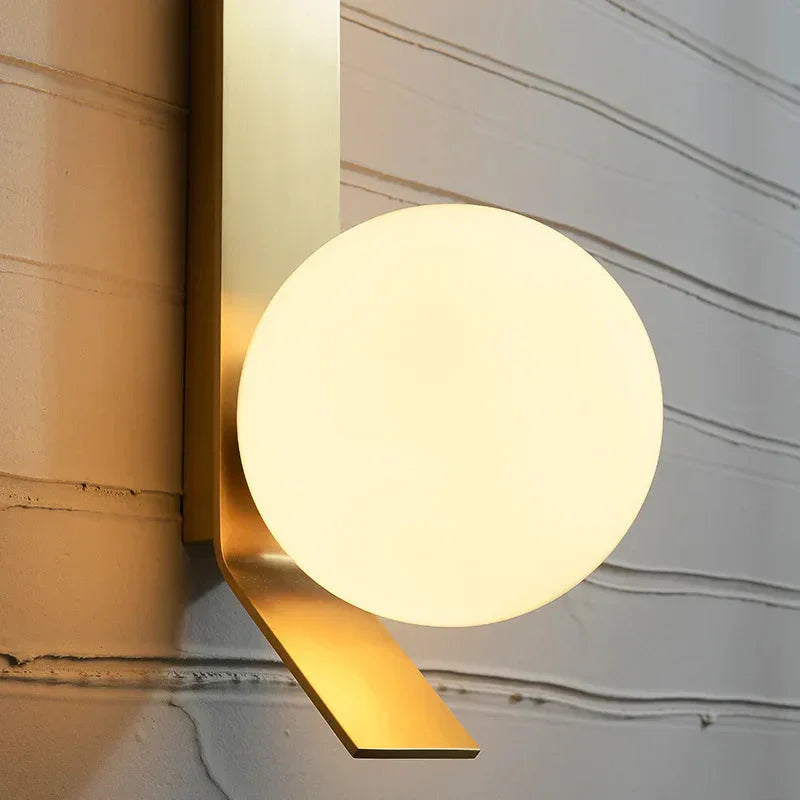 Aurelia Forgyllet glassstein vegglampe med LED G9-pære