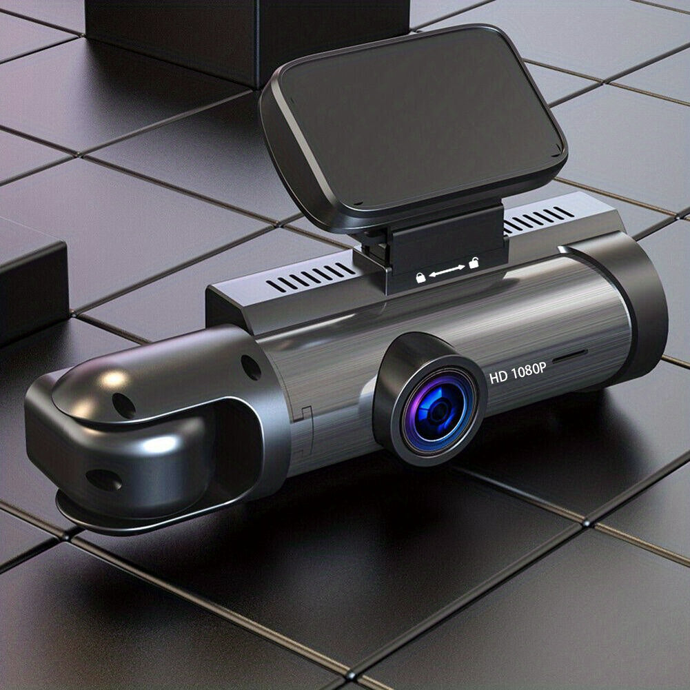 1080P WiFi Dual Dash Cam With Front and Interior IR Night Vision and Loop Recording