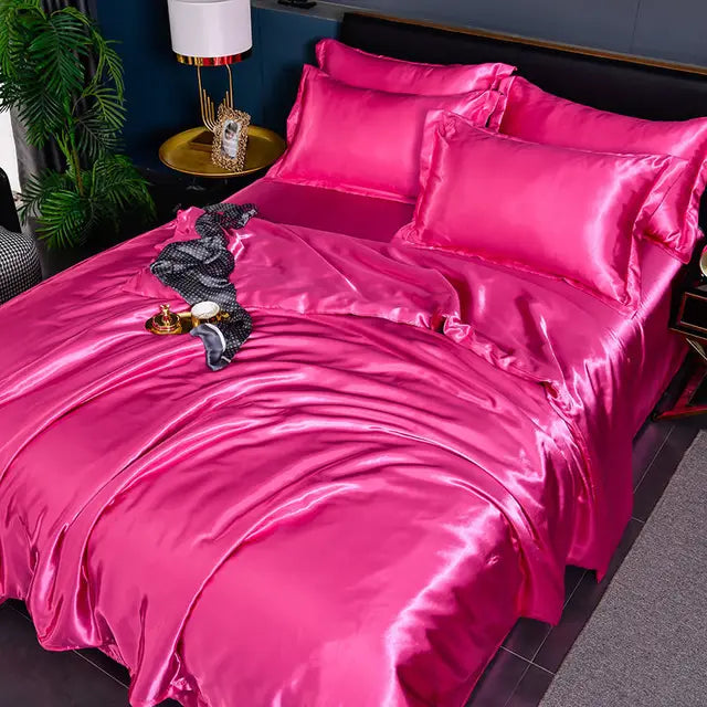 Lunara Satin Duvet Cover by Orntli Elegant Luxury Bedding