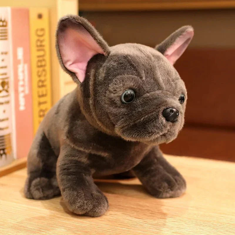 ブルドッグバディーズ リアルなブルドッグぬいぐるみ、やわらかくて抱きしめたくなる、子供向け28cm