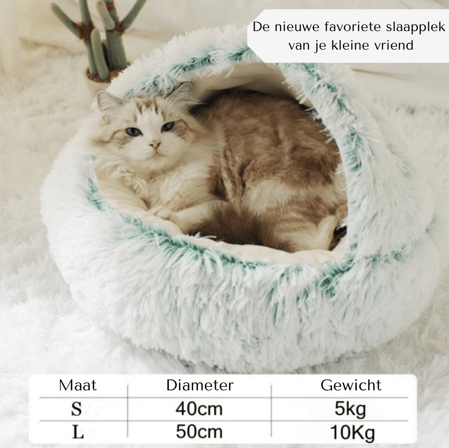 CozyPaws Blød Luksuskurv til Katte og Små Hunde Sikkert Hvilested