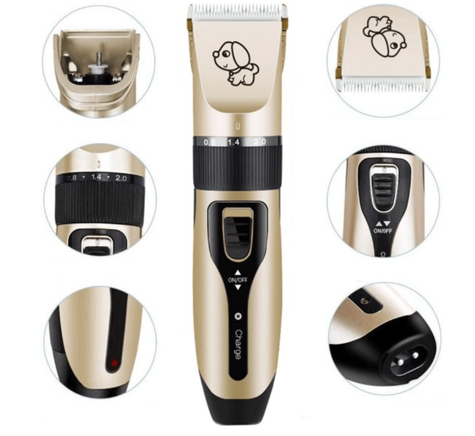 PawsPro Groomer professzionális kutyanyíró kefével minden szőrtípushoz kisállattartóknak