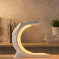 מנורת שולחן DESKLUX עם מחזיק טלפון וטעינה אלחוטית