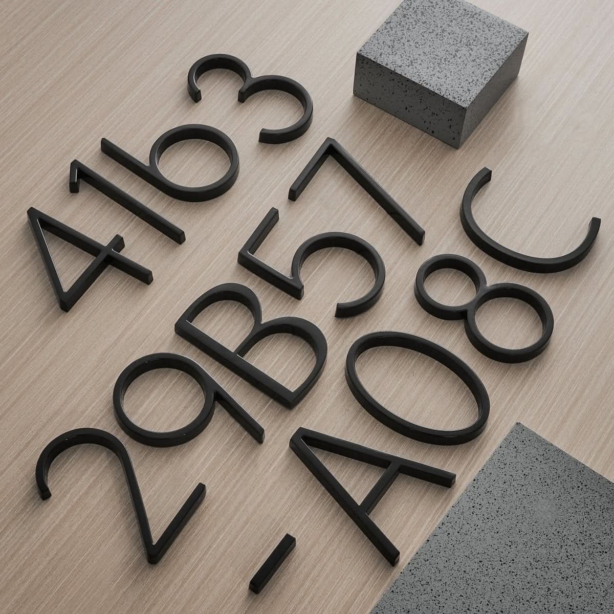 NexaHouse Modern 3D House Numbers With Floating Effect For Stylish Facades