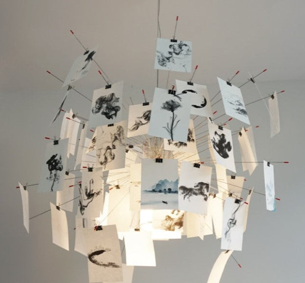 Ingo Maurer Zettel DIY Chandelier Customizable Lighting For Any Room |  Ingo Maurer Zettel