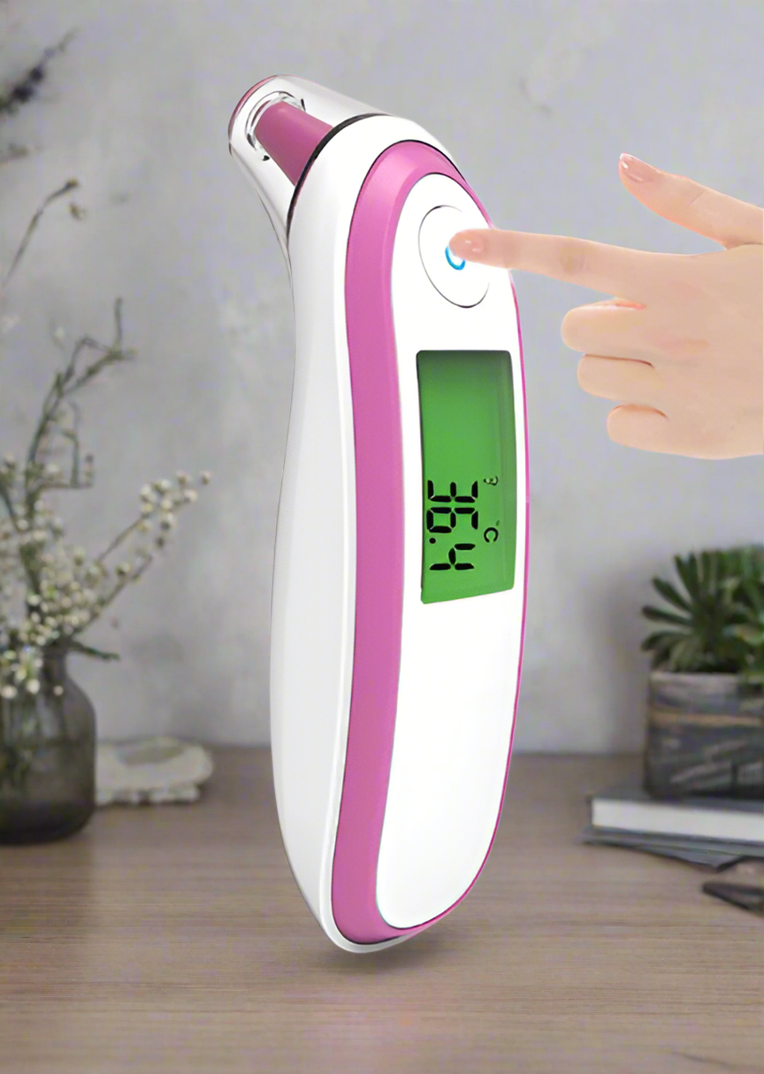 JYHealth Infrarød Øre- og Pande Termometer - Præcist og Berøringsfrit til Baby og Voksen