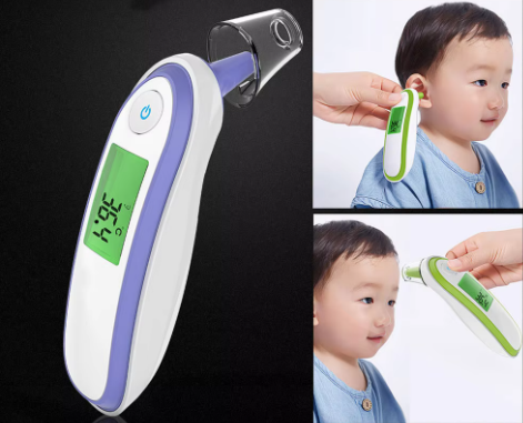 JYHealth Infrarød Øre- og Pande Termometer - Præcist og Berøringsfrit til Baby og Voksen
