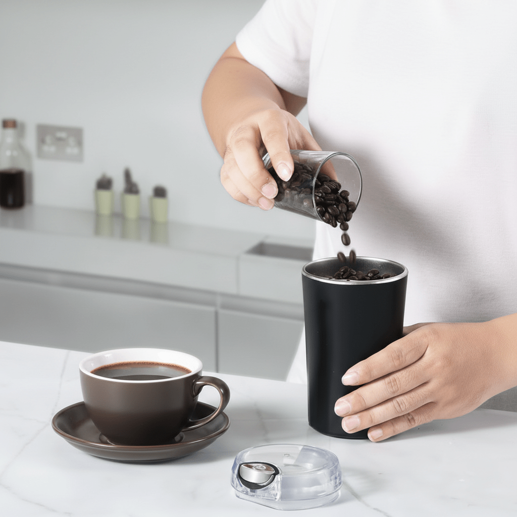 GRINDORA Mini Elektrisk Kaffekværn i Rustfrit Stål