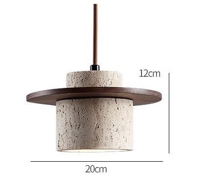 Coren | Travertine Stone Pendant Light With Rustic Glow | Orntli
