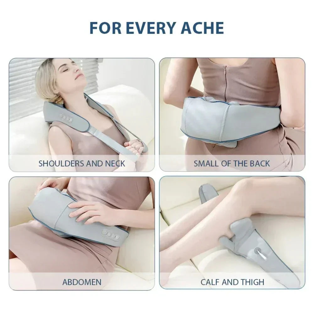 Aurora Elektrisk Shiatsu Nakke- og Trapeziusmassasjeapparat for Dyptrykk