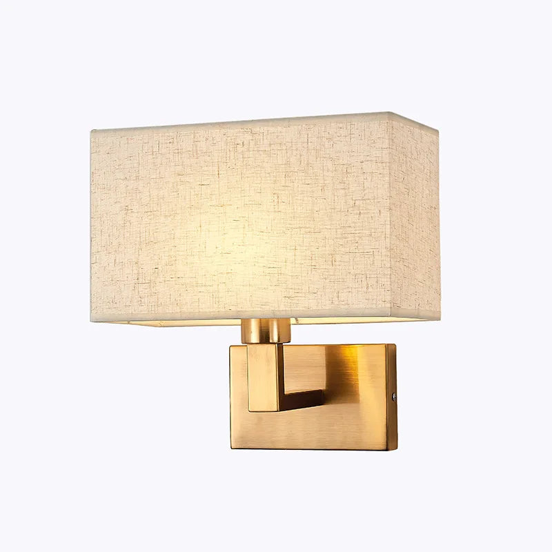 LumaNova Wall-Mounted Bedside Lamp with Fabric Shade
