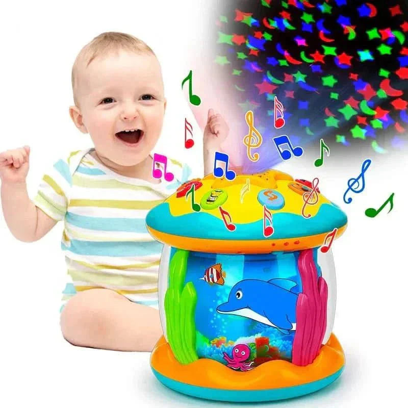 NovaBeats Bebek Davulu Oyuncak Işıklı ve Nazik Ezgilerle Çok Duyulu Oyun İçin