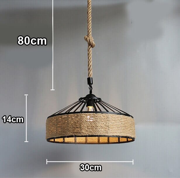 Ropehaven Lampa Wisząca z Metalowym Kloszem w Stylu Vintage z Efektem Postarzania