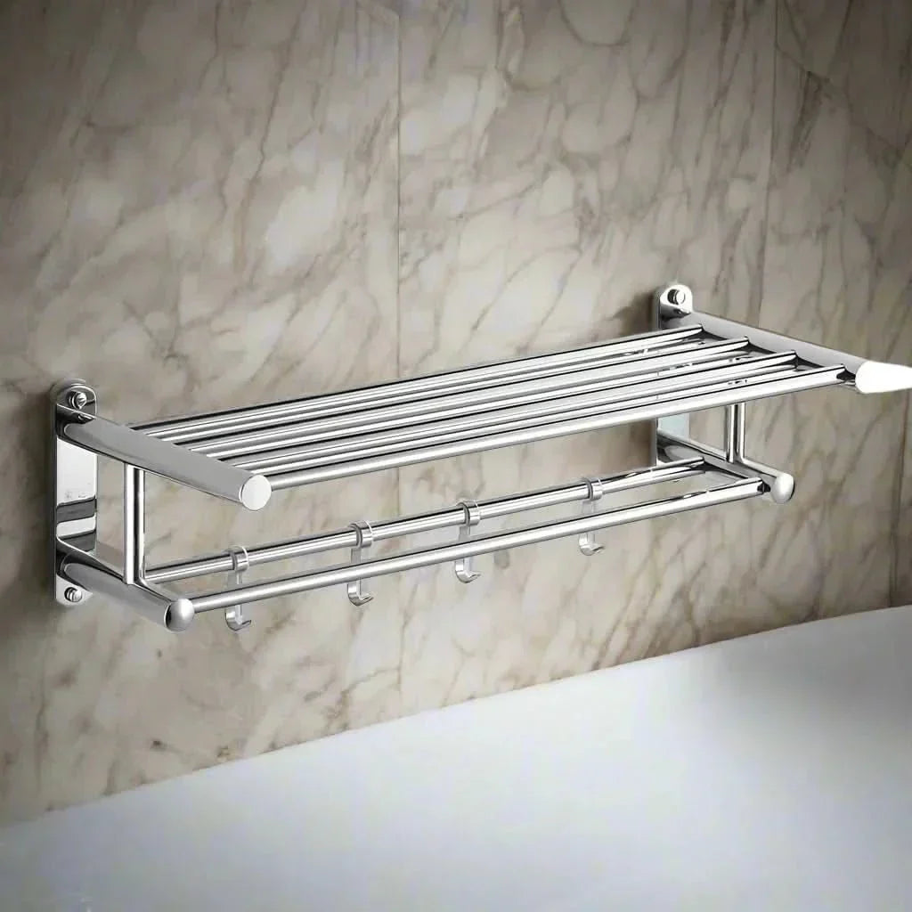 AeroRack Porta Asciugamani in Acciaio Inox Organizer da Bagno Salvaspazio