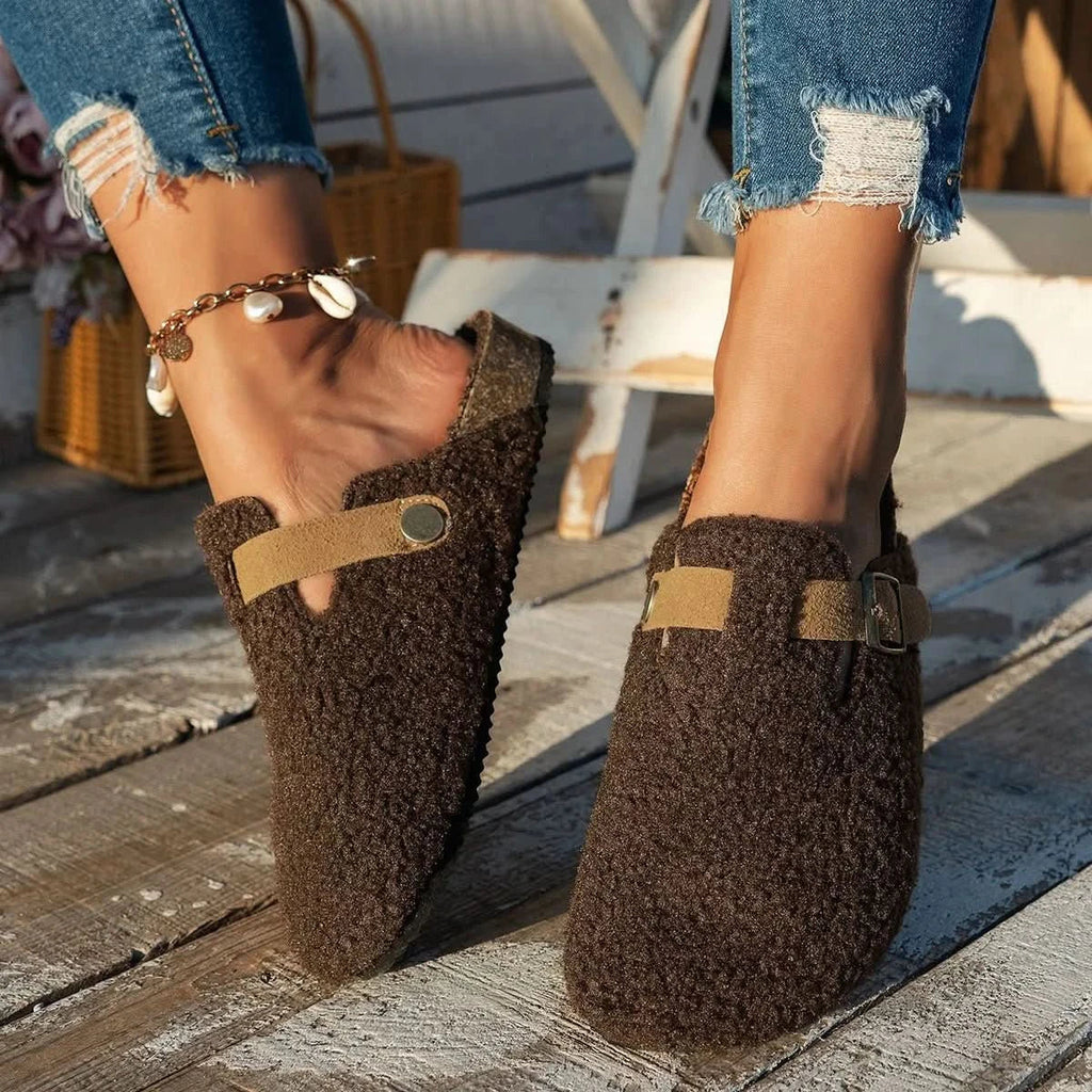 AuroraLux Sheepskin Slippers With Ultra Soft Wool Lining For Cold Winters