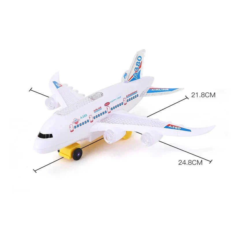Jouet Avion Intelligent SkyNova avec Évitement d'Obstacles, Musique et Lumières pour Enfants