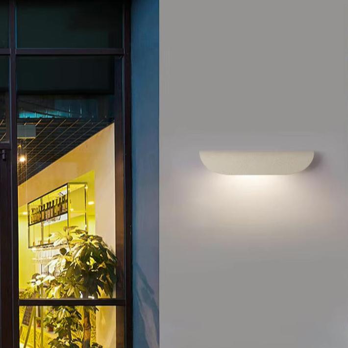 NovaCrest sementvegglamper med LED, børstet nikkel