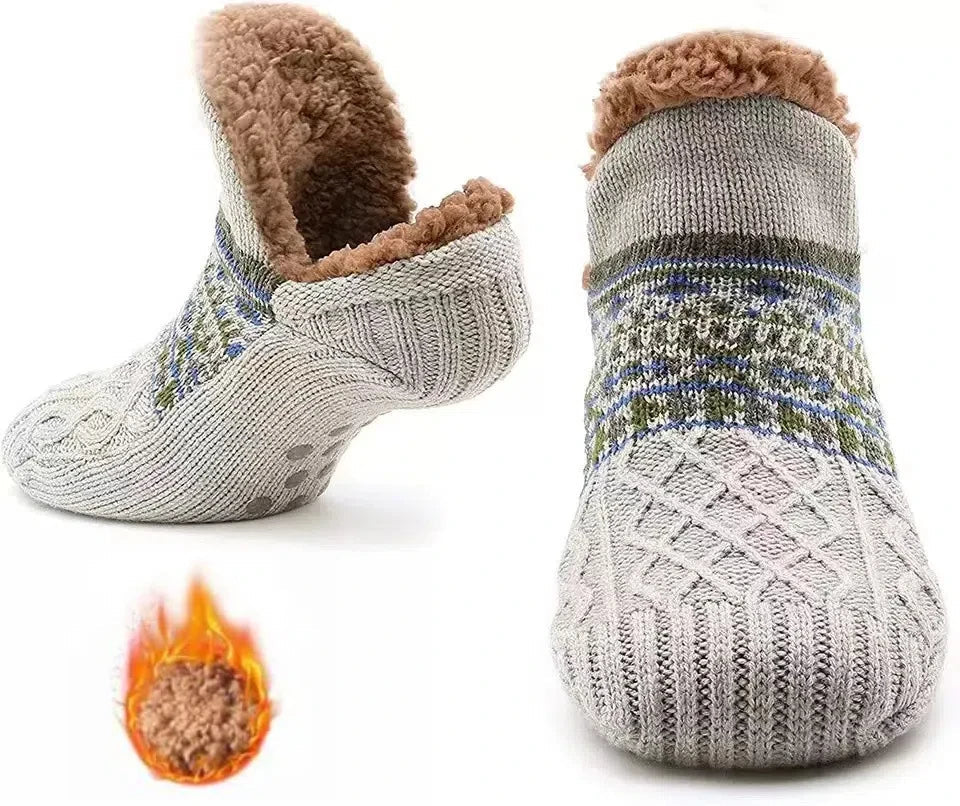 CozyStep Rutschfeste Yoga- und Schneesocken | Warme Unisex-Hausschuhe für Herbst und Winter