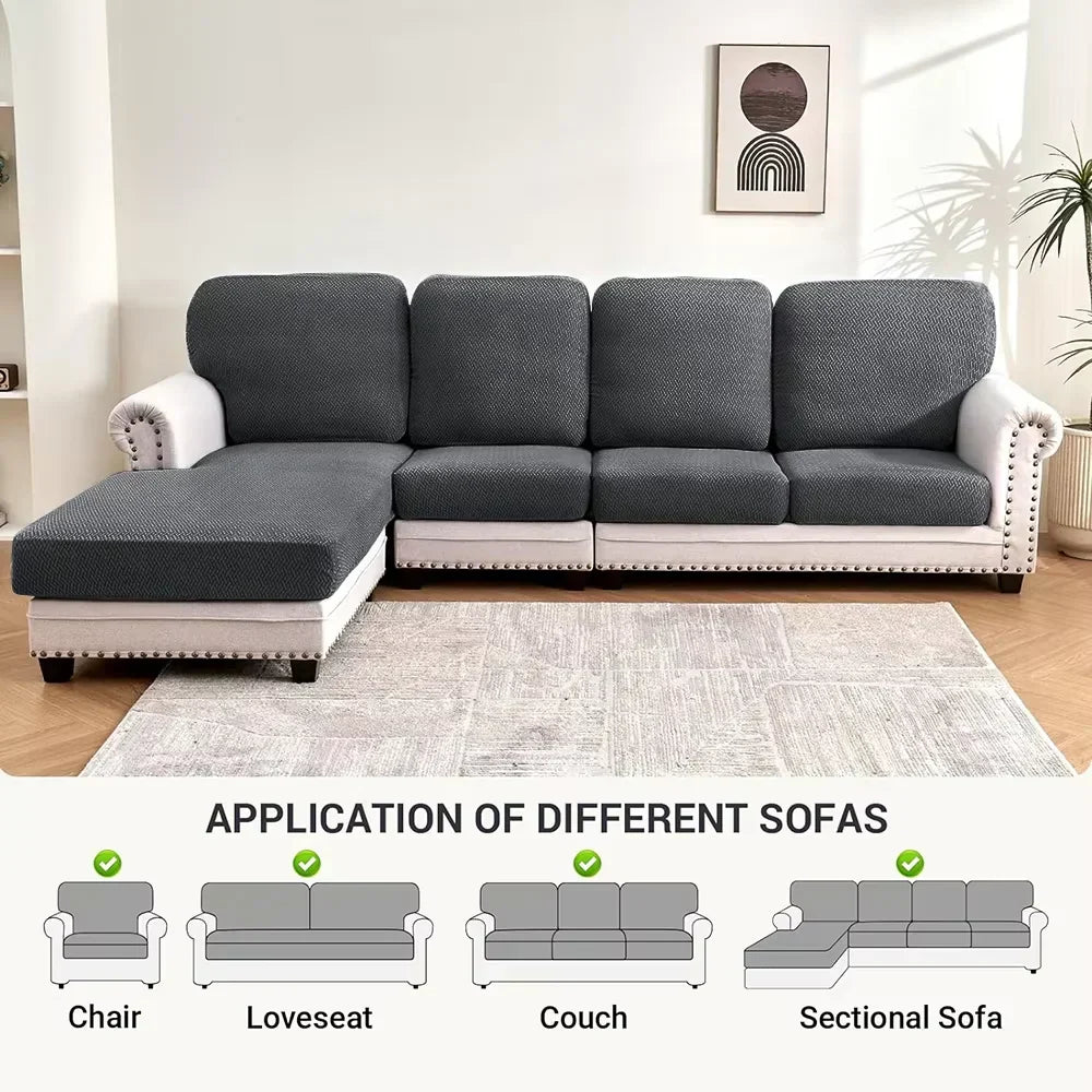 FlexiWeave Elastic Jacquard Sofa Cover Non Slip Premium Protection for Sofas