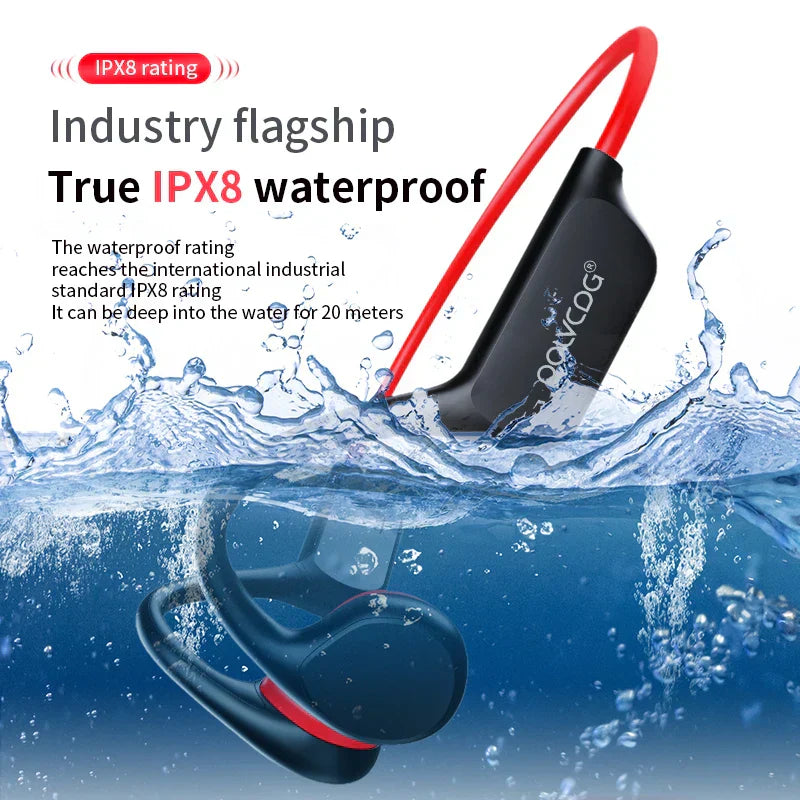 Bone Conduction Headset – Waterproof Wireless Bluetooth Headphones for Swimming and Sports