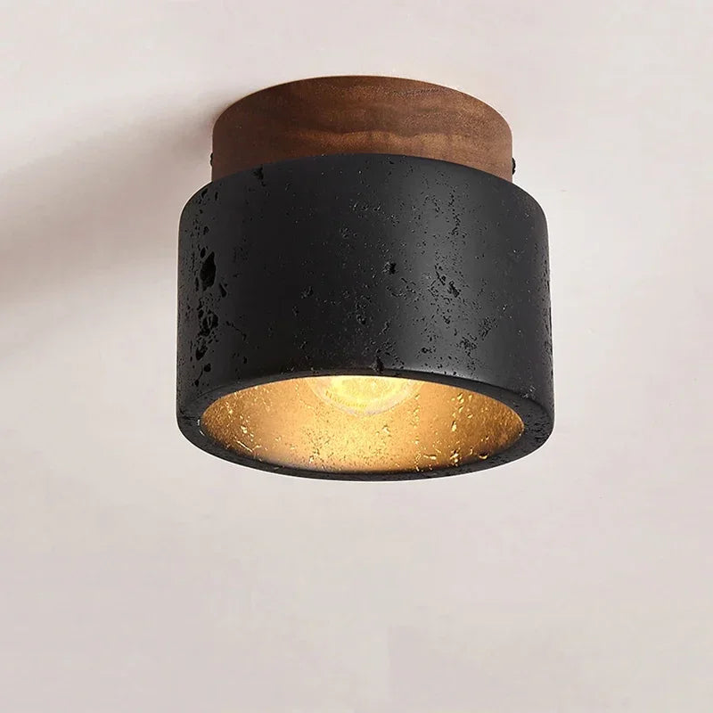 Kirra steintre LED-lampe med E27-pærer inkludert for stue