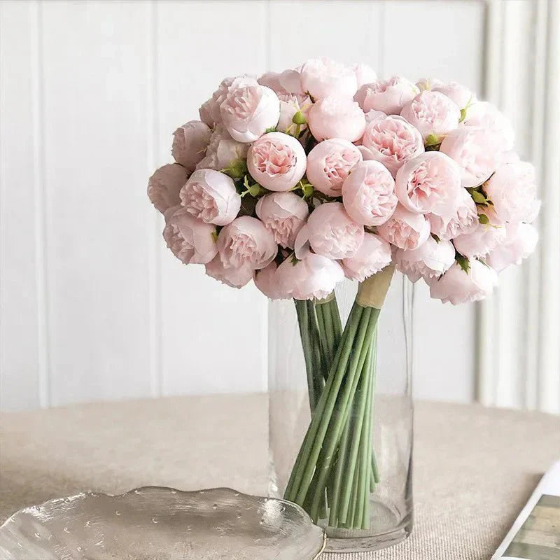 PEONIVA vase og borddekoration med kunstige blomsterarrangementer