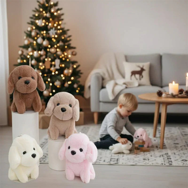 Pluszowy mały piesek CloverPup z zawieszką 12 cm Pomysł na prezent do torebek