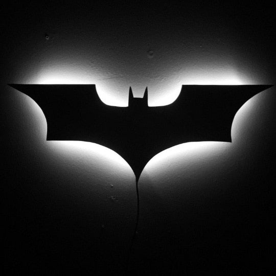 Luz de pared LED de Batman con control remoto inalámbrico y cambio de color