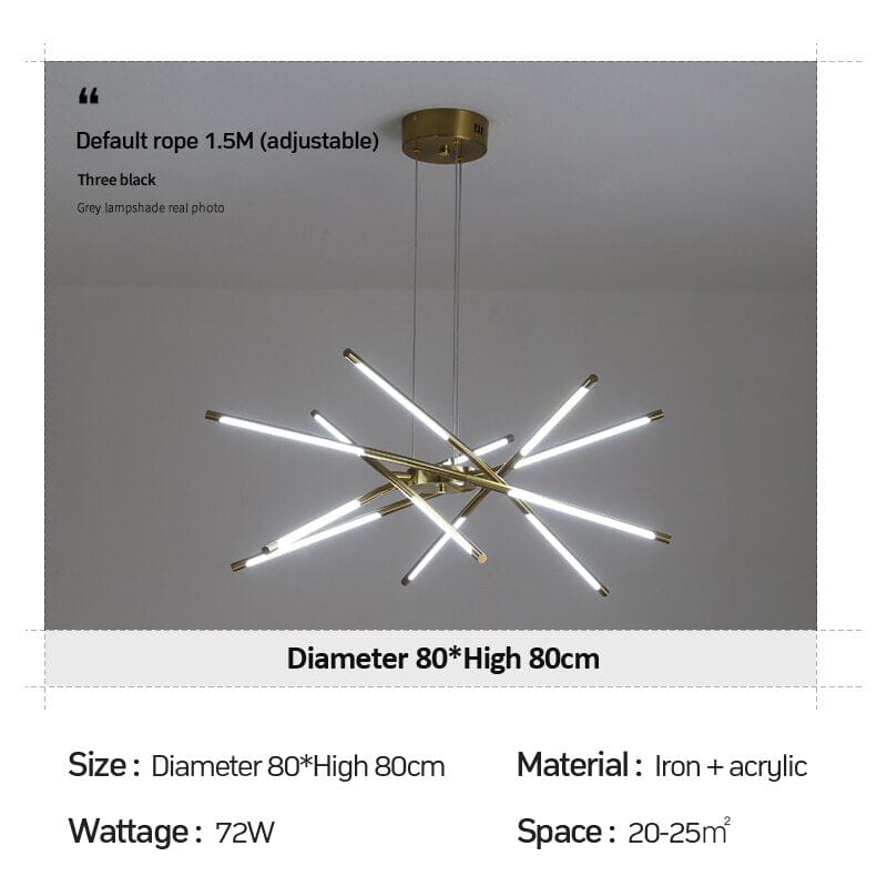 Lustre en fer angulaire Nexa Elite Éclairage
