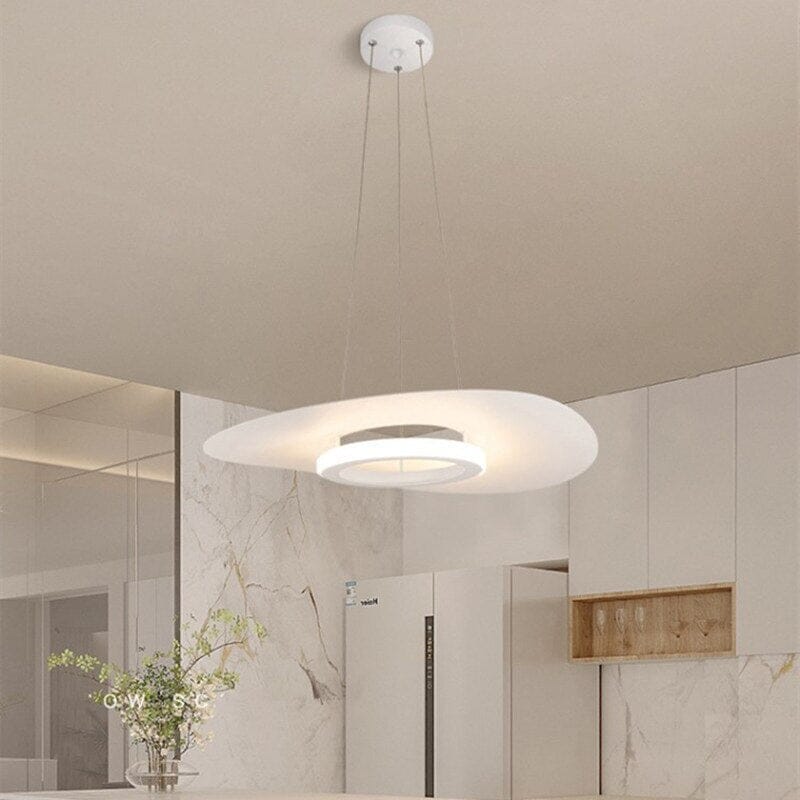 NovaLume LED Rund Aluminium Pendellampe med glasskjerm