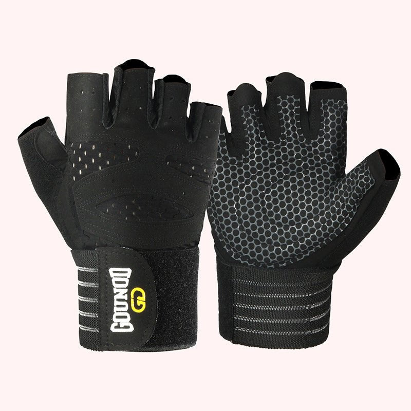 Breathable Non Slip Grip Fitness Gloves With Wrist Support For Athletes By GripForge