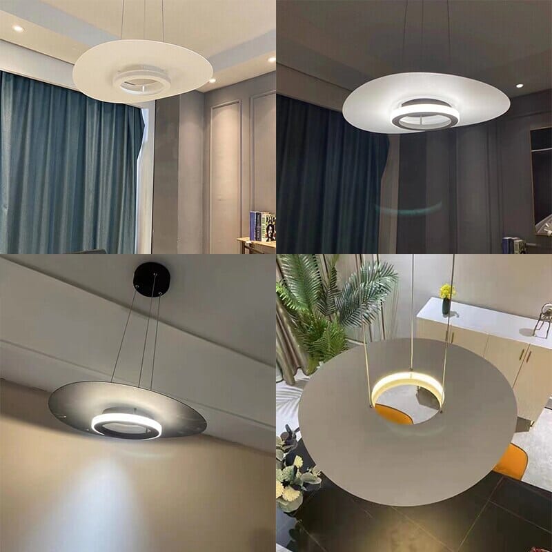 NovaLume LED Rund Aluminium Pendellampe med glasskjerm
