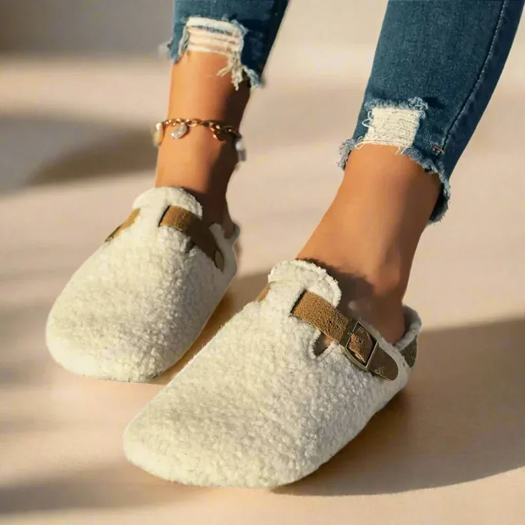AuroraLux Sheepskin Slippers With Ultra Soft Wool Lining For Cold Winters