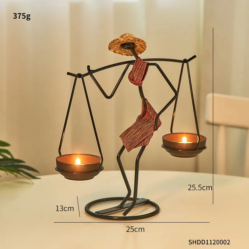 Eloria | Woman-Shaped Iron Candle Holder for Romantic Luxury Decor | Orntli