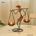 Eloria | Woman-Shaped Iron Candle Holder for Romantic Luxury Decor | Orntli
