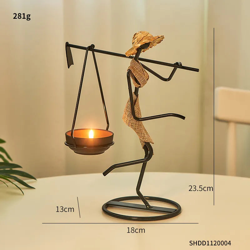Eloria | Woman-Shaped Iron Candle Holder for Romantic Luxury Decor | Orntli