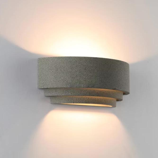 NovaStone vegglamper to-lyskilder LED stein-jern sett