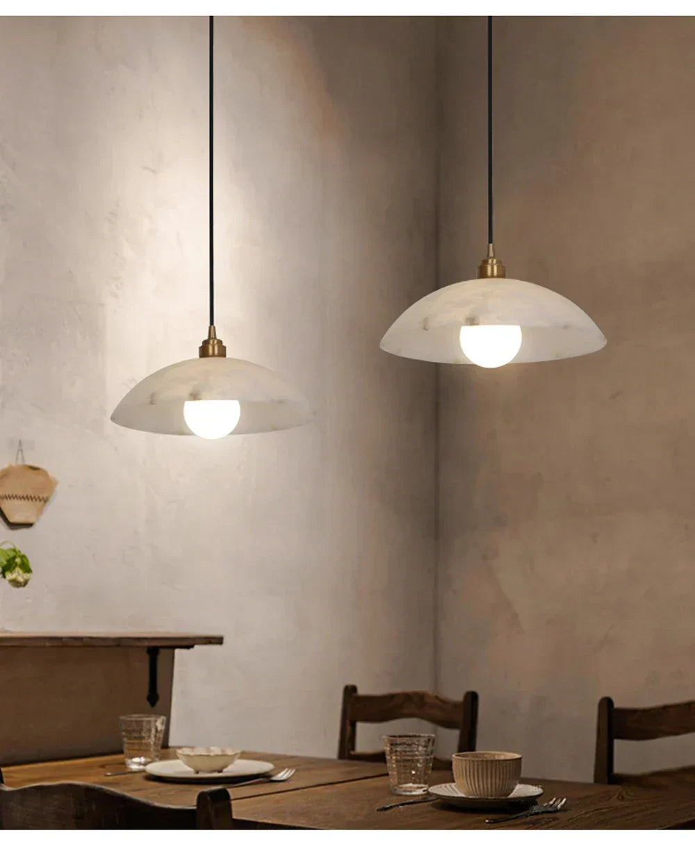 Lampade a sospensione Inigo in alabastro marmo