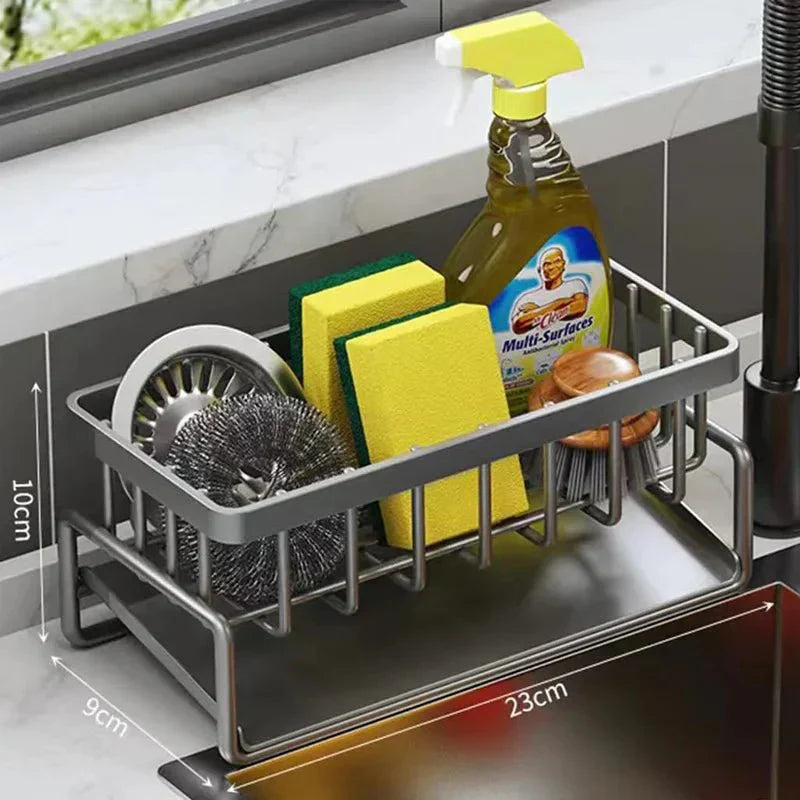 CLEANSINK Sink Organizer With Drainage And Metal Frame