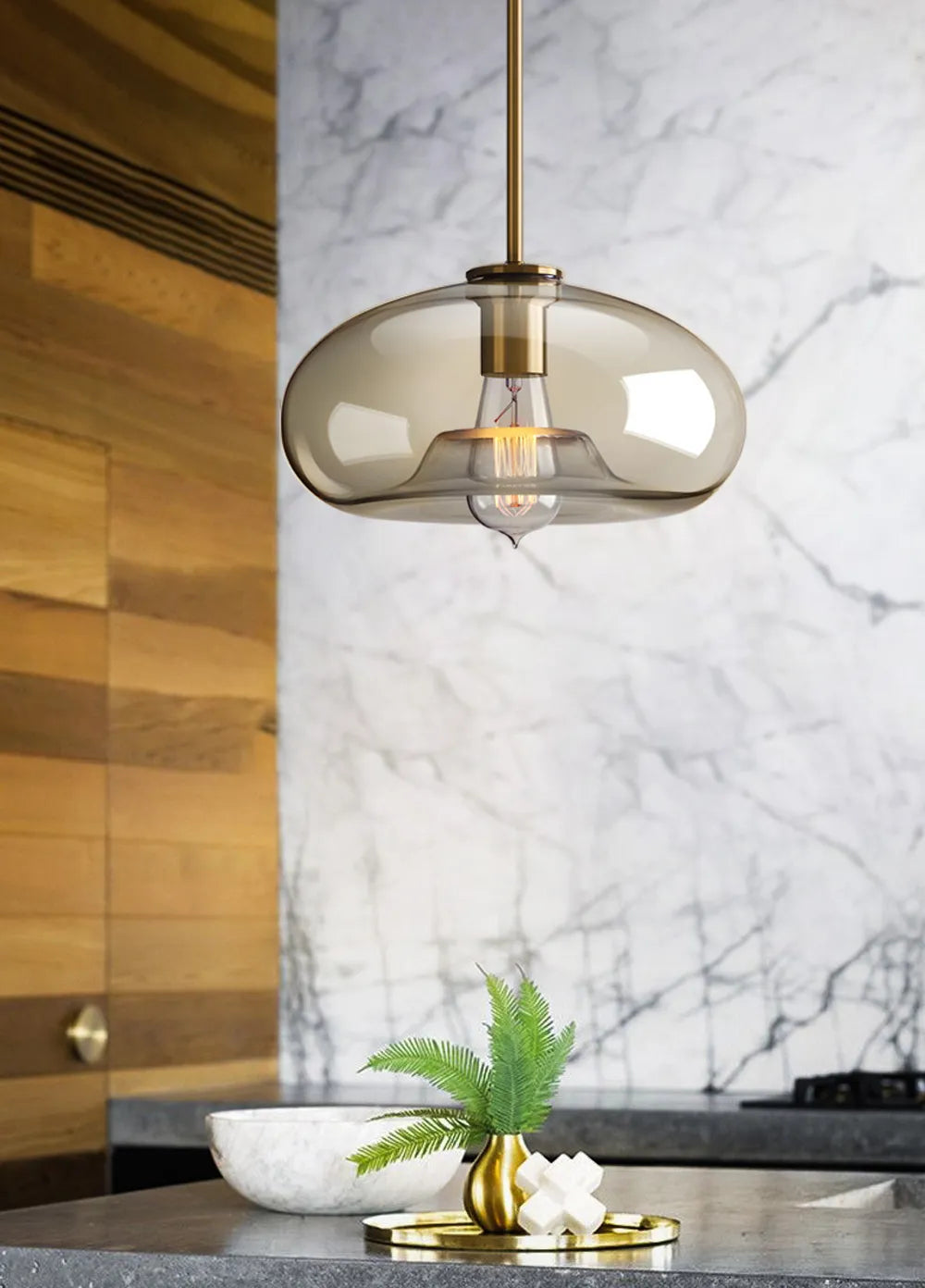 Skleněné závěsné svítidlo v severském průmyslovém stylu, moderní luxusní LED